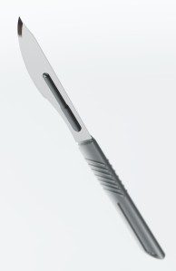 Scalpel used in Surgical Tattoo Removal - Excision
